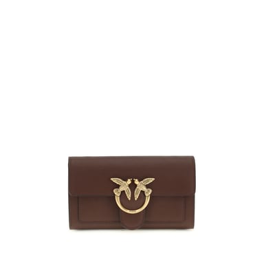 PINKO Brown Calf Leather Bos Taurus Wallet