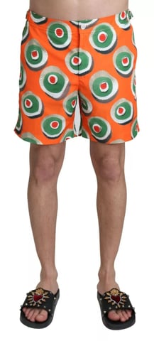 Dolce & Gabbana Orange Cupcake Badshorts Badekläder