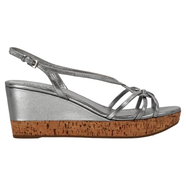 Prada Plattformsandaletter i Silverläder