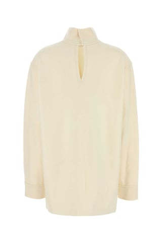 Cream Wool Blend Blouse