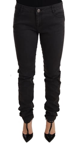 PINKO Black Cotton Stretch Skinny Mid Waist Women Denim Jeans