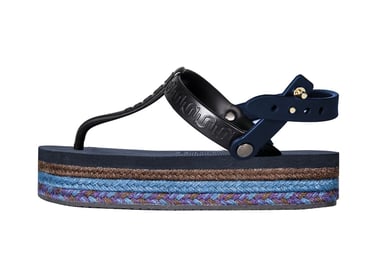 Raffia Deluxe Sandal Flip Flop Navy Blue