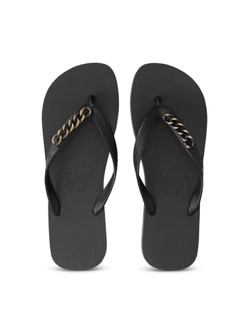 Gold Small Flip Flop Black