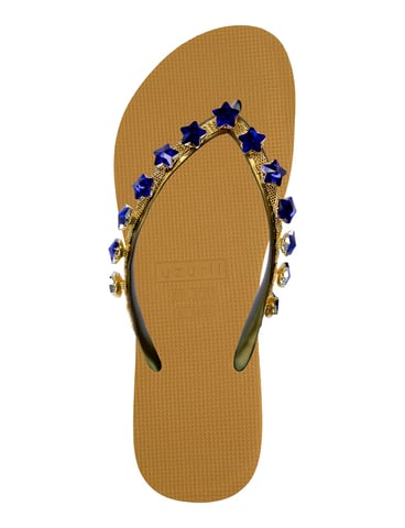 Little Blue Star Flip Flop Ochre
