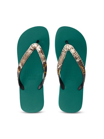 Python Taupe Flip Flop Bosgroen