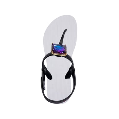 Selena Diamond Blue Flip Flop wit