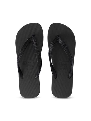 Python zwarte teenslipper zwart