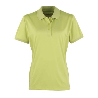 Premier Womens/Ladies Coolchecker Polo Shirt (Lime)