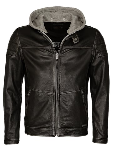 Mustang Lederjacke mit Kapuze 31020140