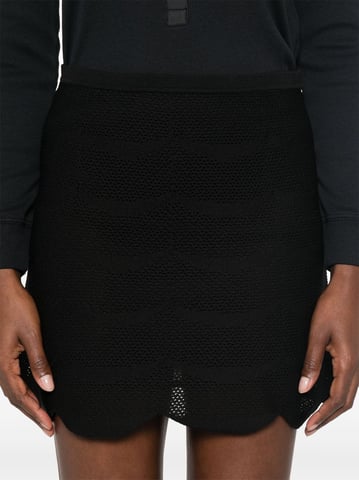 Black Cotton Silk Skirt