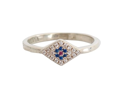 Evil Eye Ring Sterling Silver Smy11061