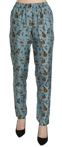 Dolce Gabbana Musical Instruments Print Trousers