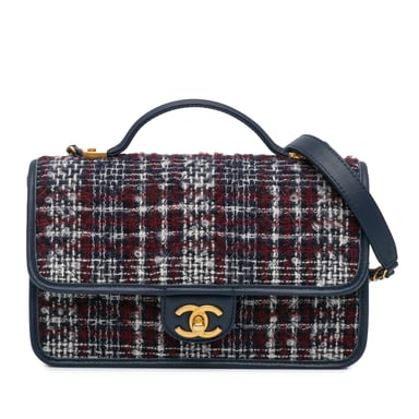 Tweed Flap Axelväska