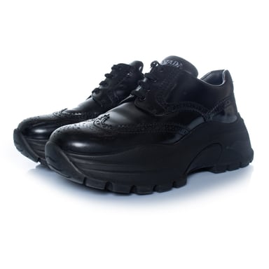 Prada, chunky broque trainers in black