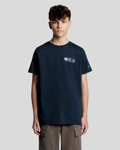 T-shirt met grafische print op de achterkant