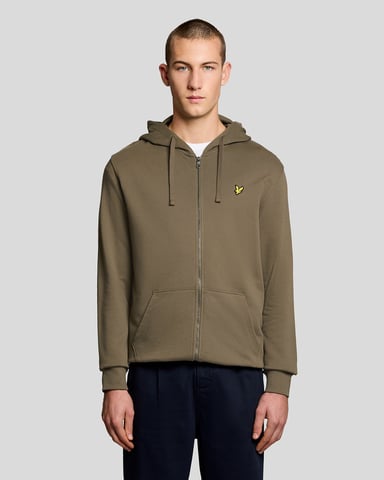 Loopback Katoenen Volledige Rits Hoodie