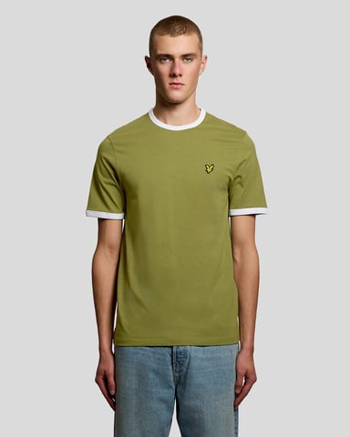 Ringer Bomull Crew Neck T-Shirt