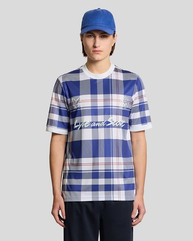 Sport Tartan Rutigt Fotbollsann Shirt