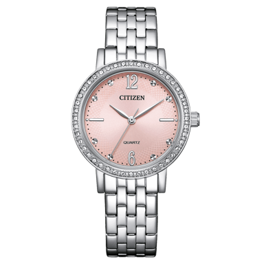 Citizen  Dames Horloge Zilverkleurig EL3100-55W