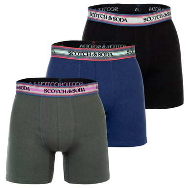 Scotch & Soda Solid Cotton Stretch Boxer Shorts