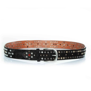 Isabel Marant, Black suede belt with multicoloured studs
