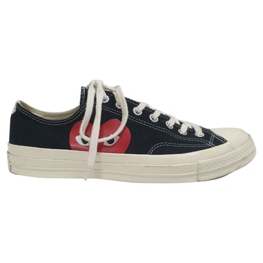 Comme Des Garçons Play x Converse Chuck 70 High-Top "Half Heart" Sneakers in Black Cotton