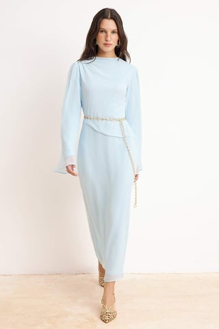 Women's Flat Maxi Long Chic/night A–line Hijab dress