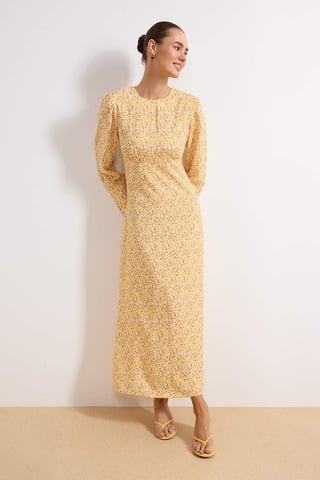 Women's Floral Maxi Long Casual/daily A–line Hijab dress