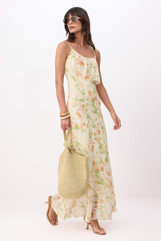 Women's Floral Maxi Sleeveless A–line Dress
