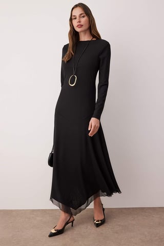 Women's Flat Maxi Long Chic/Night Bodycon Hijab Dress