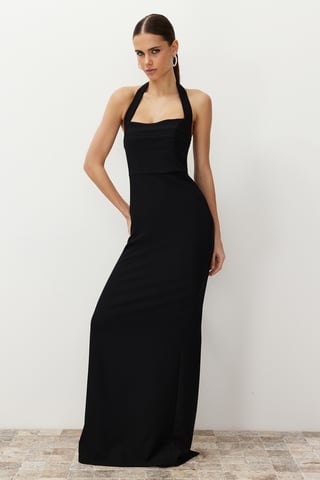 Women's Unifarben Long Long Graduation / Prom Fitted Evening & Prom Dress