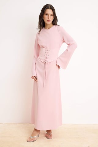 Women's Pink Flat Maxi Long Chic/night A–line Modest Evening Dresses