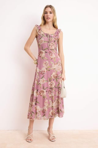 Women's Floral Midi Sleeveless Casual/daily A–line Dress