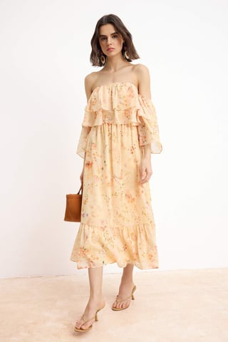 Women's Floral Maxi Sleeveless Day / night Shift Dress
