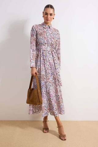 Women's Floral Maxi Long Casual/daily A–line Hijab dress