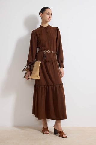 Women's Flat Maxi Long Casual/daily A–line Hijab dress