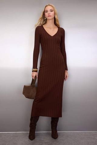 Damklänning med platt maxi-lång bodycon, dag- och nattklänning