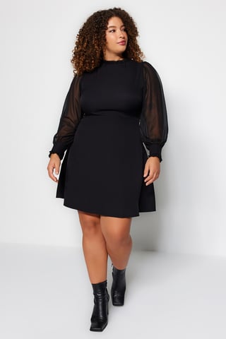 Curve Unifarben Mini Långa Kvälls-/Vardagsklänningar Plus Size