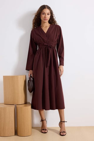 Women's Flat Midi Long Casual/daily A–line Dress