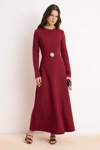 Women's Flat Maxi Long Shift Hijab dress