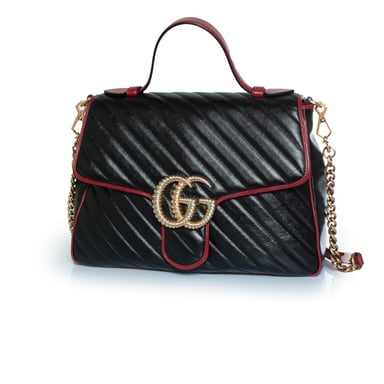 Gucci Marmont top handle bag in black