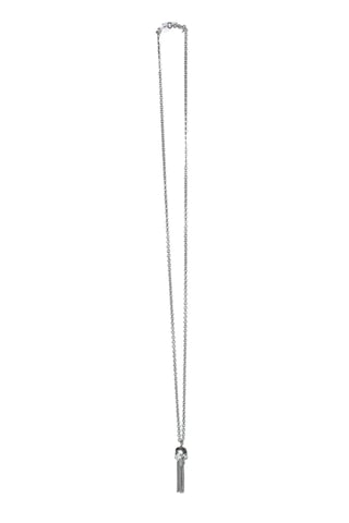 Alexander McQueen, skull tassel necklace in silvery