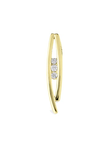 Orolino Trailer Gold 585 with 3x brilliant-cut diamonds totalling 0.10ct.