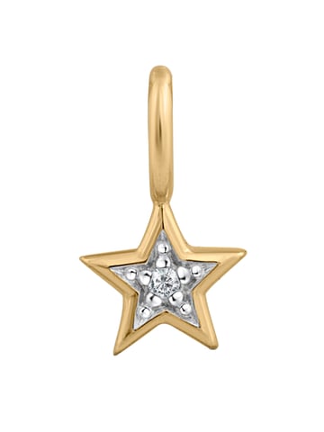 Orolino Trailer Gold 585 star motif with brilliant-cut diamond 0.005ct.