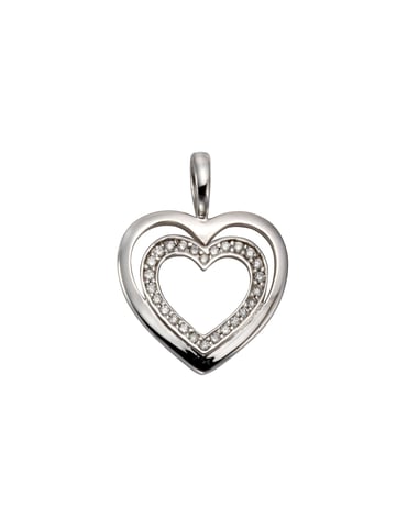 Orolino Trailer Gold 585 heart motif with 26 brilliant-cut diamonds totalling 0.11ct.