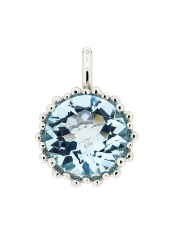 Orolino Trailer 585 gold with blue topaz (retained) 11.5mm round
