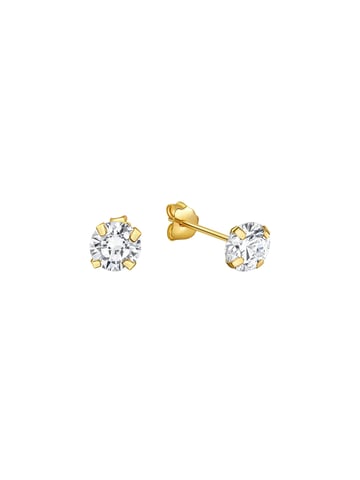 Fascination by Ellen K. Earrings 333 gold zirconia white 5mm