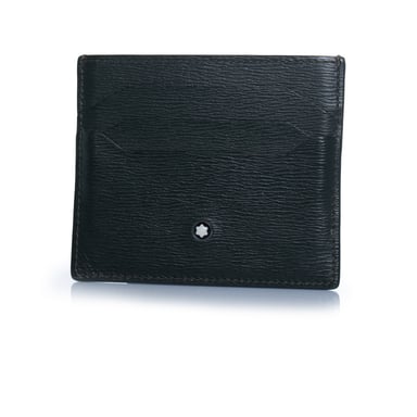 Montblanc, green leather card holder