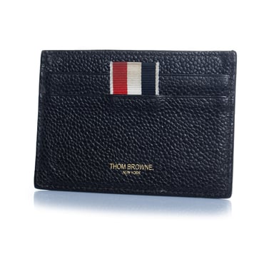 Thom Browne, black leather card holder