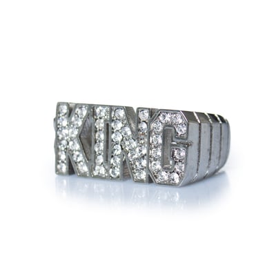 Dolce & Gabbana, silver KING ring with strass